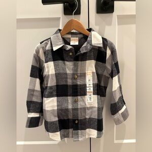 Jumping Beans Black and White Checkered Shirt & Matching Pant Set - 24mo, NWT